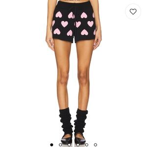 Beach riot Black Heart Print Women's Shorts